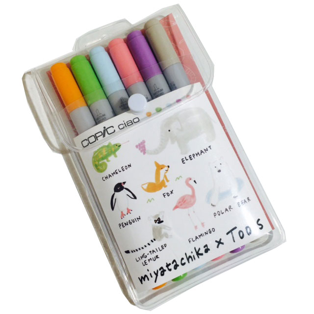 ミヤタチカ Tools コピックチャオ6色セット Aセット 画材 文具雑貨の通販 Toolswebshop Cotoramonora