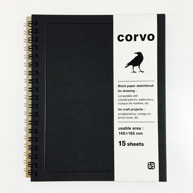 Corvo 黒紙スケッチブック 画材 文具雑貨の通販 Toolswebshop Cotoramonora