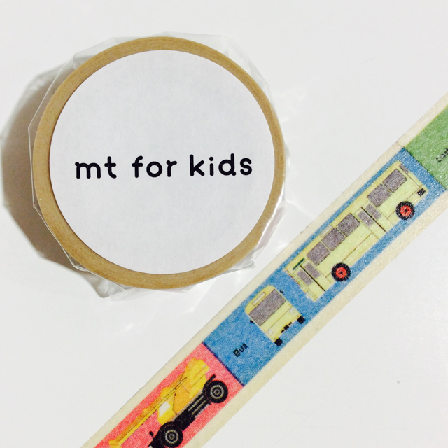 【OUTLET】mt for kids 1P 乗り物テープ
