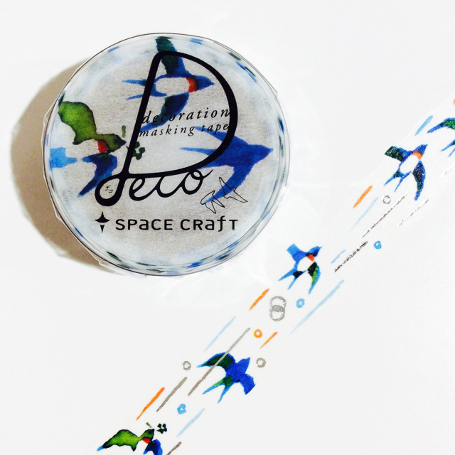 【OUTLET】SPACE CRAFT マスキングテープ ツバメ