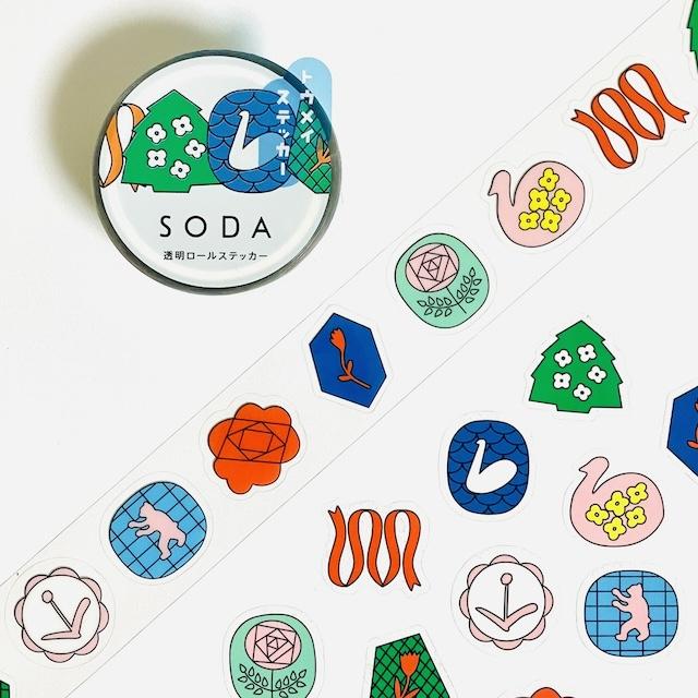 SODA 透明ロールステッカー 20mm ピンバッジ