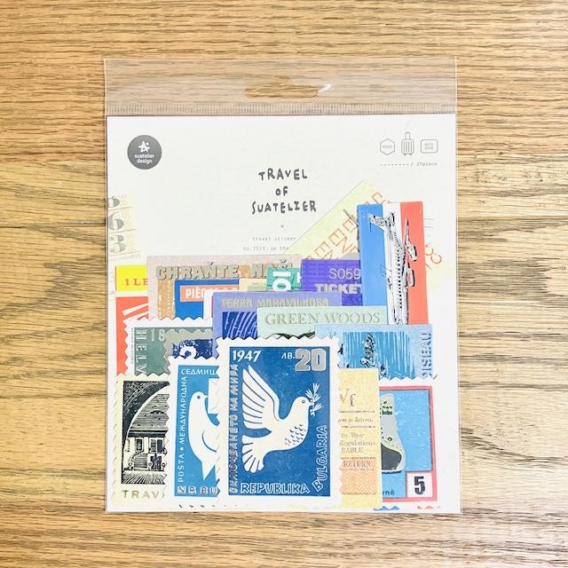 スワテリエ トラベルフレークステッカー on the rord. Label