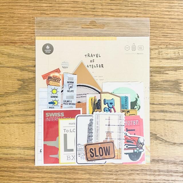 スワテリエ トラベルフレークステッカー vintage label
