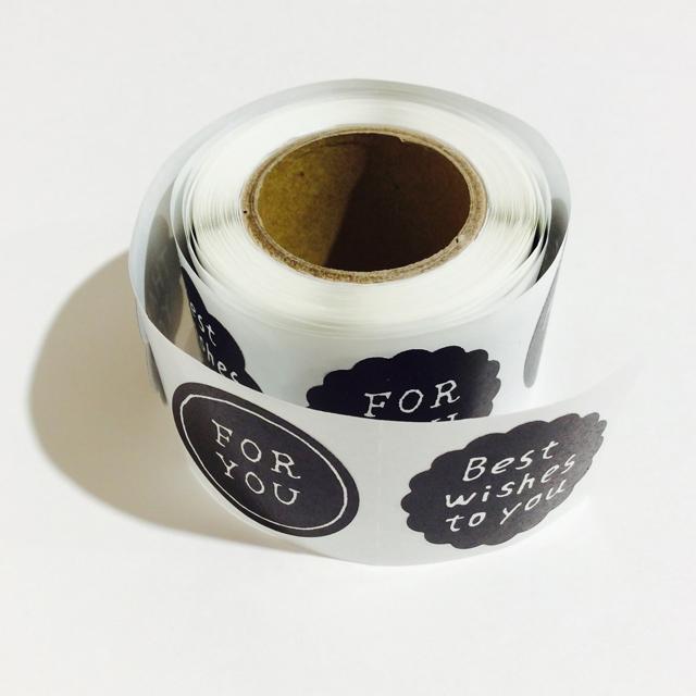 ロールシール メッセージ 黒