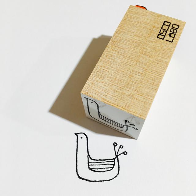 カタチ×ソラモヨウスタンプ sitting bird