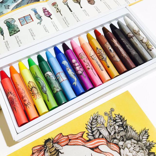 ヒグチユウコ みつろうクレヨン 16色セット YHC-16