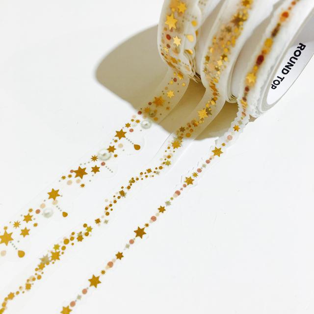 yano design 箔押しマスキングテープ Star:3 Lovery Gold