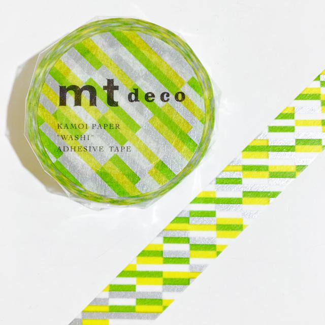 mt deco 1P ブロックストライプ・グリーン
