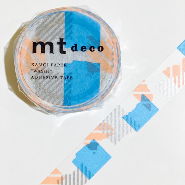 mt deco 1P つぎはぎ・ブルー×ピンク