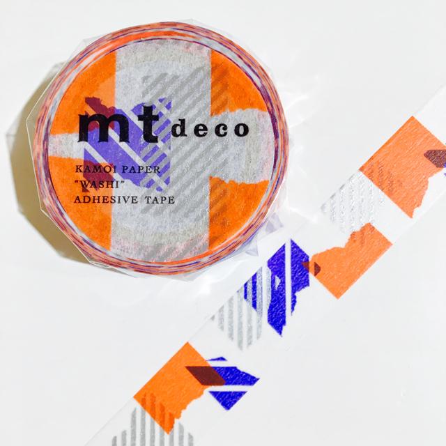 mt deco 1P つぎはぎ・ブルー×オレンジ