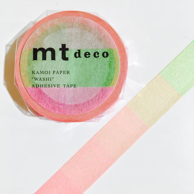 mt deco 1P 蛍光グラデーション ピンク×グリーン