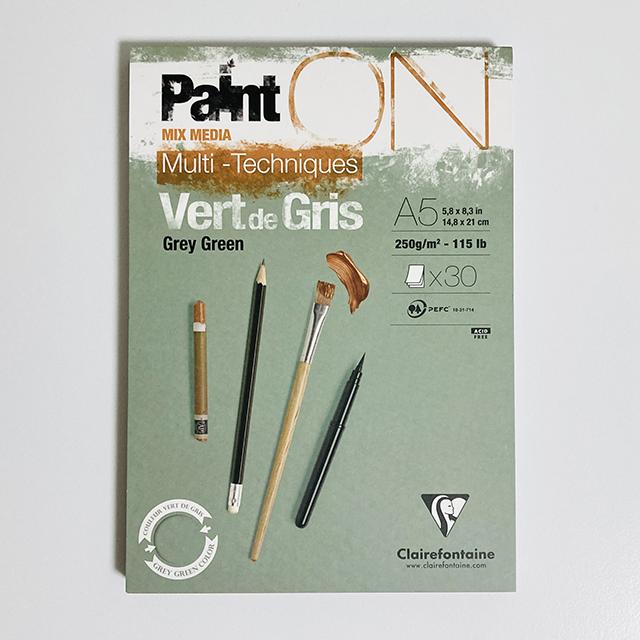 クレールフォンテーヌ PAINT'ON グレーグリーン A5