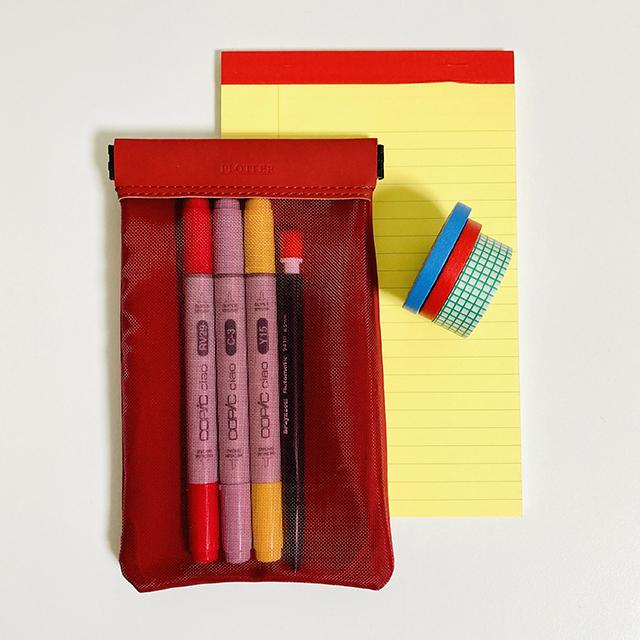 PLOTTER メッシュケース slim レッド