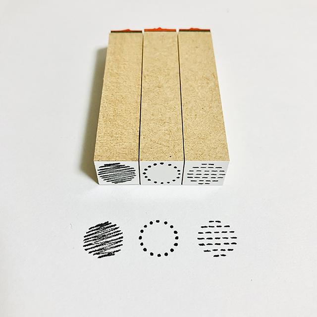 小さなカタチ×モヨウスタンプ Stitch circle