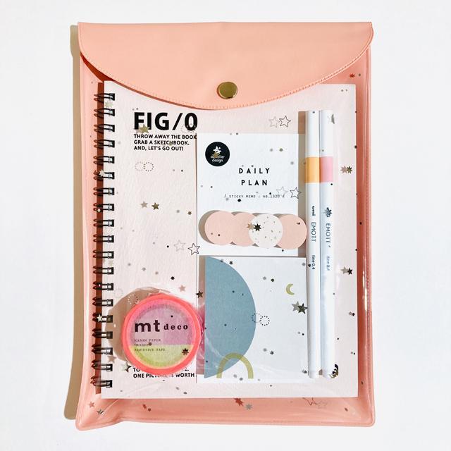 ★30%OFF★ 限定PVCフラットケース A5 星空ピンク