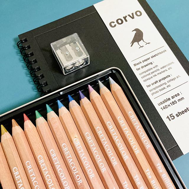 ★限定★クレタカラーキラピカメタリック色鉛筆ギフトセット BK