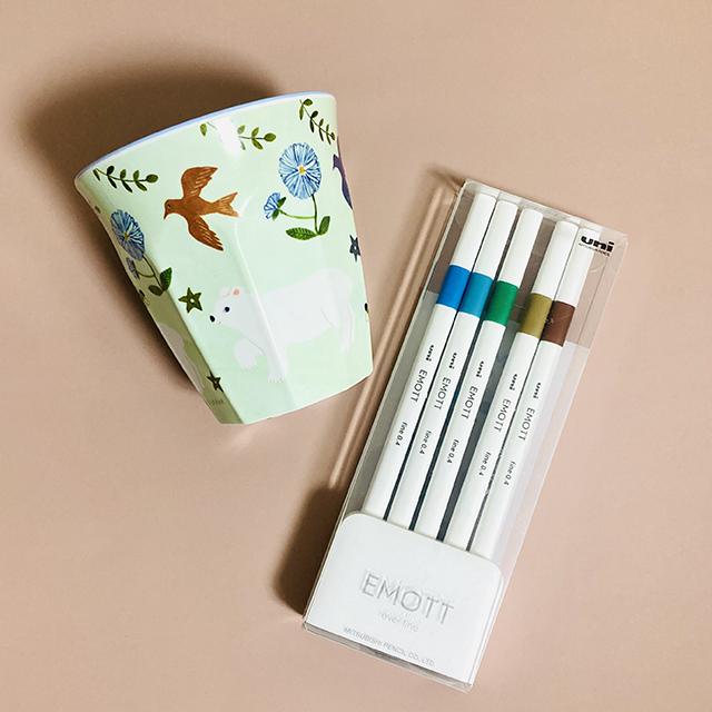 ★限定★EMOTT ペン立てコップ付きギフトセット〈Aiko Fukawa シロクマ〉