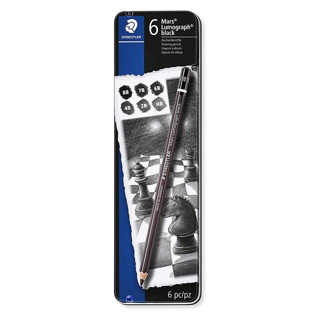 マルス ルモグラフ ブラック 描画用高級鉛筆 6本セット