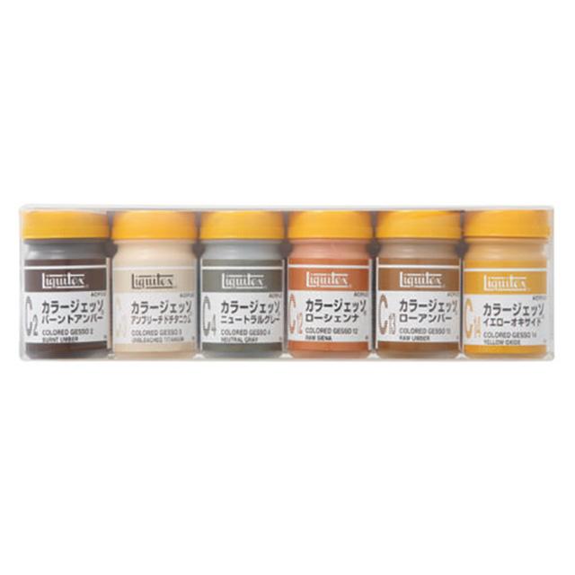 リキテックス カラージェッソ 50ml 6色セット アースカラー