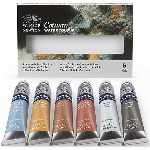 WNコットマンウォーターカラー 数量限定メタリックカラー 8ml 6色セット