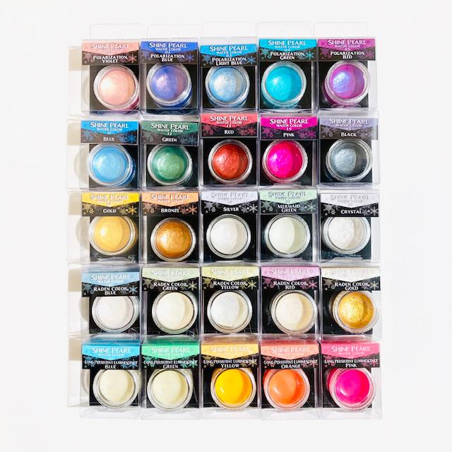 シャインパール固形水彩絵具 25色セット