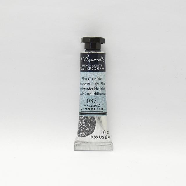 セヌリエ 透明水彩絵具 10ml S2 037 イリディセントライトブルー