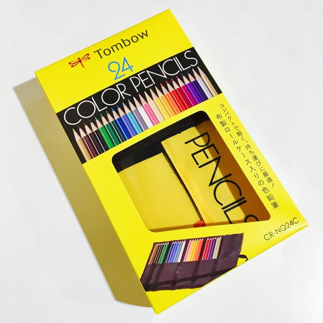 トンボ ロールケース入色鉛筆 24色 NQ