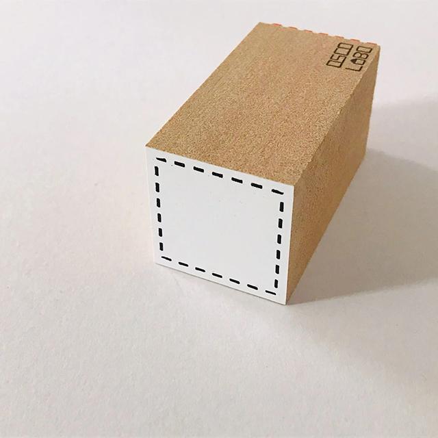 カタチ×モヨウスタンプ ワク四角 破線