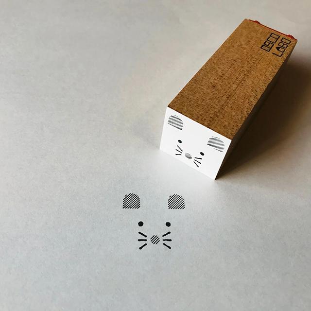 ねずみはんこ ねずみの顔