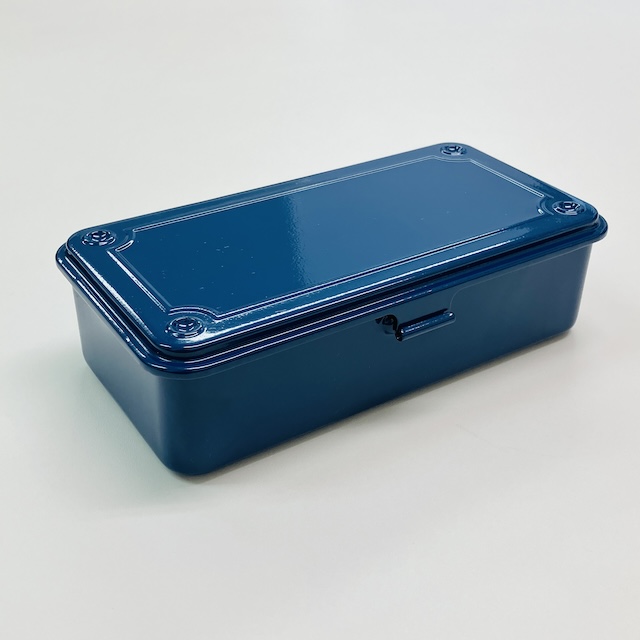 東洋スチール カラートランク型工具箱 T型 ネイビー｜画材・文具