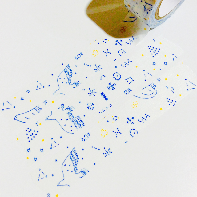 絵と木工のトリノコ マスキングテープ ほしぞら あお｜モノづくりを楽しむサイト cotora monora (コトラモノラ)