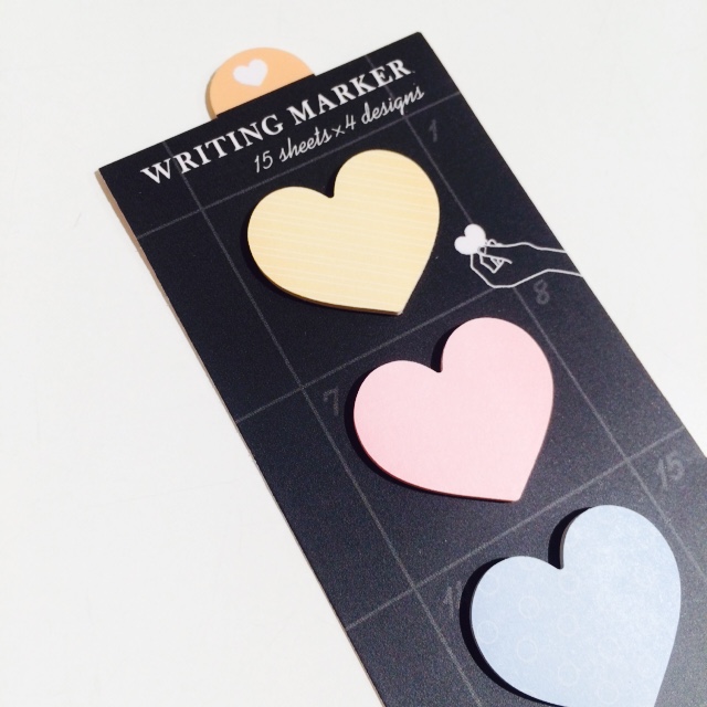 月間ブロック付せん ハート柄 モノづくりを楽しむサイト Cotora Monora コトラモノラ