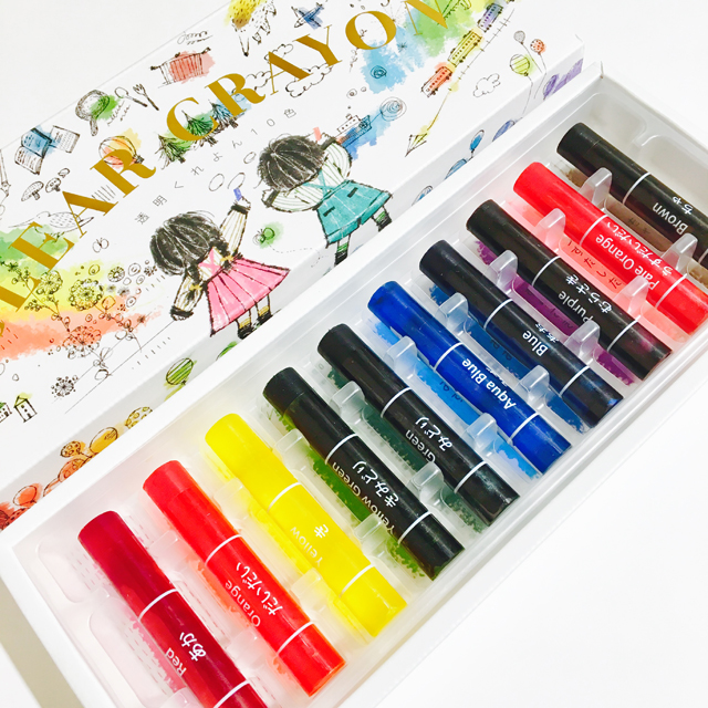 透明くれよん 10色セット｜モノづくりを楽しむサイト cotora monora (コトラモノラ)