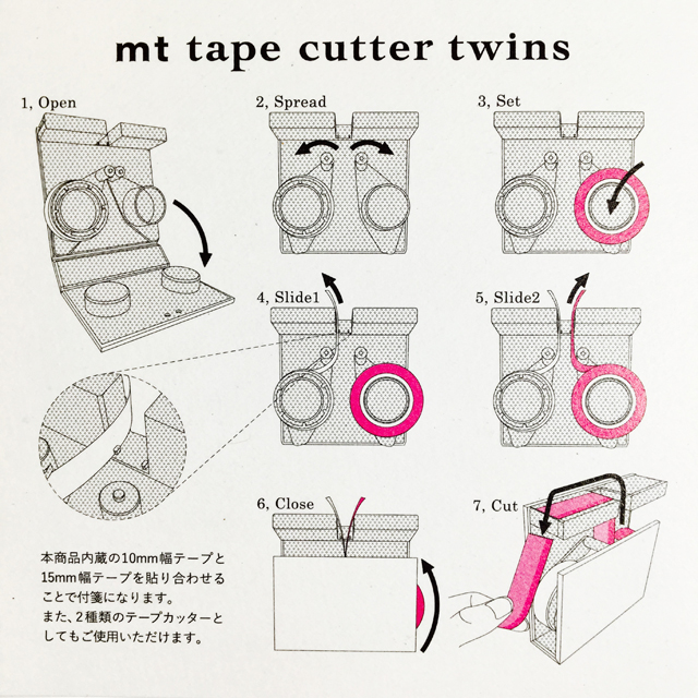 mt テープカッター twins ピンク×グレー｜モノづくりを楽しむサイト cotora monora (コトラモノラ)