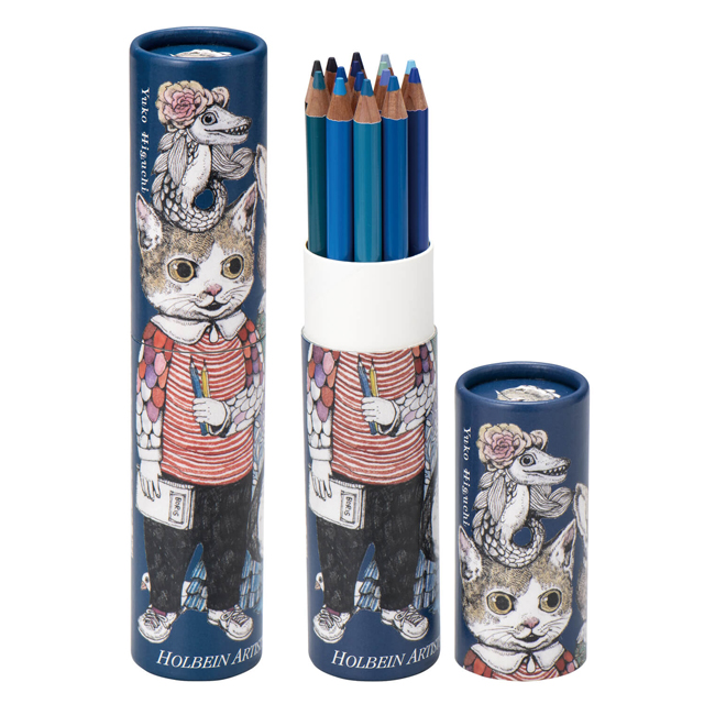 ヒグチユウコ　アーティスト色鉛筆45色赤、青、緑系3セット　ミルキーポップ空箱 ヒグチユウコ アーティスト色鉛筆45色赤、青、緑系3セット ミルキー