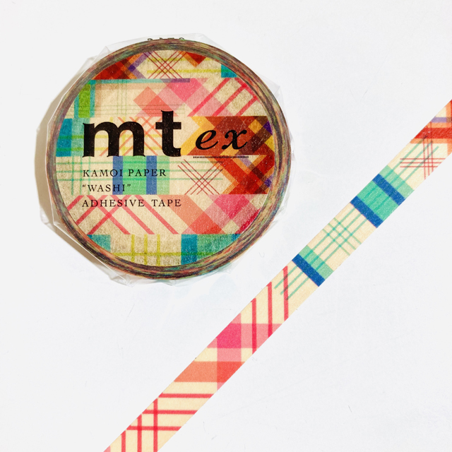 mt ex 1P チェックライン|モノづくりを楽しむサイト cotora monora (コトラモノラ) カモ井加工紙 7mm×7m マスキングテープ マステ トレーシングペーパー