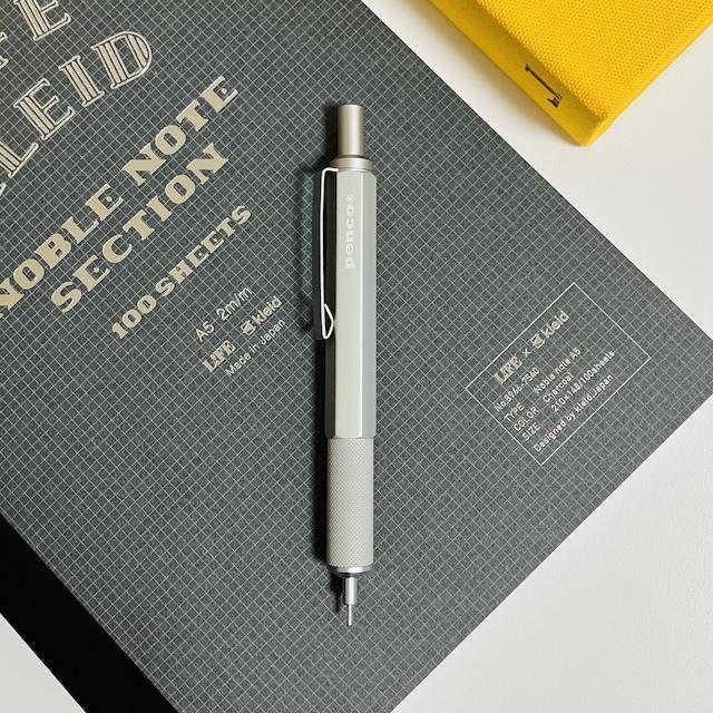 尾籠ペンシル　オゴペンオリジナル　160F 白蝶貝 PENCO ドラフティングペンシル シルバー｜画材・文具雑貨の通販