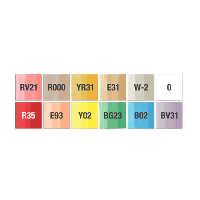 コピックチャオ スタート12色セット 画材 文具雑貨の通販 Toolswebshop Cotoramonora
