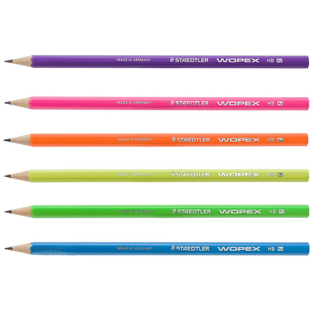SALE】ステッドラー ウォペックス鉛筆 ネオンカラー HB 6本セット 