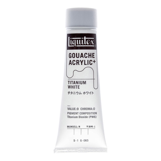 Liquitex アクリル、チタニウムホワイト 4000ml 1本 リキテックス ガッシュ・アクリリックプラス 60ml 065 チタニウム