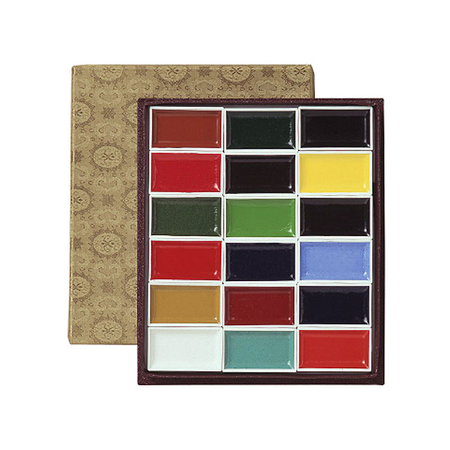 吉祥 顔彩 18色セット 上製｜画材・文具雑貨の通販 Toolswebshop/cotoramonora