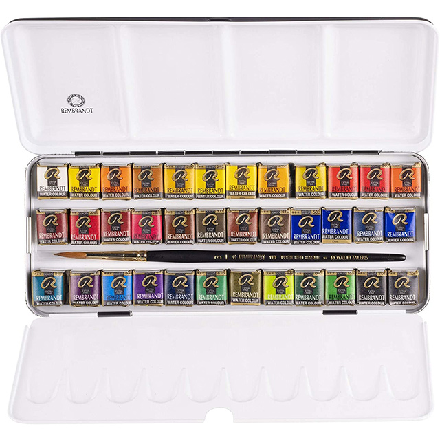 ターレンス＊レンブラント＊固形水彩＊専用ケース入り＊81色＊85個セット ターレンス＊レンブラント＊固形水彩＊専用ケース入り＊81色＊85個