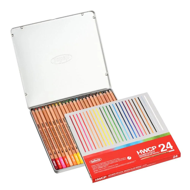 ホルベイン水彩色鉛筆 WP192 24色セット(缶入り)｜画材・文具雑貨の
