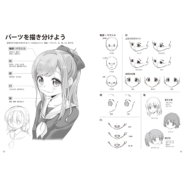 萌えキャラクターの描き分け 性格 感情表現編 画材 文具雑貨の通販 Toolswebshop Cotoramonora