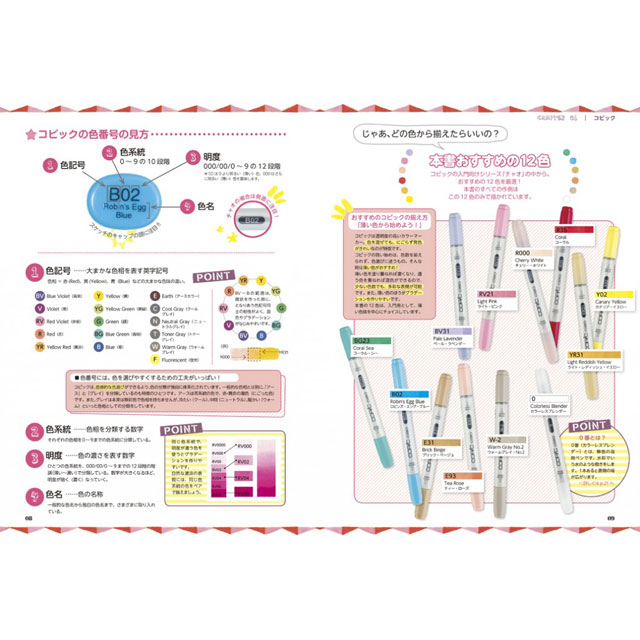 コピックチャオ スタート12色 はじめてキット 画材 文具雑貨の通販 Toolswebshop Cotoramonora