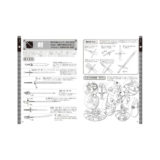 闘う 西洋 ファンタジー武器 イラストポーズ集 画材 文具雑貨の通販 Toolswebshop Cotoramonora