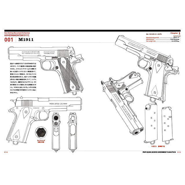 ハンドガン作画設定資料集 ガバメントファナティクス 画材 文具雑貨の通販 Toolswebshop Cotoramonora