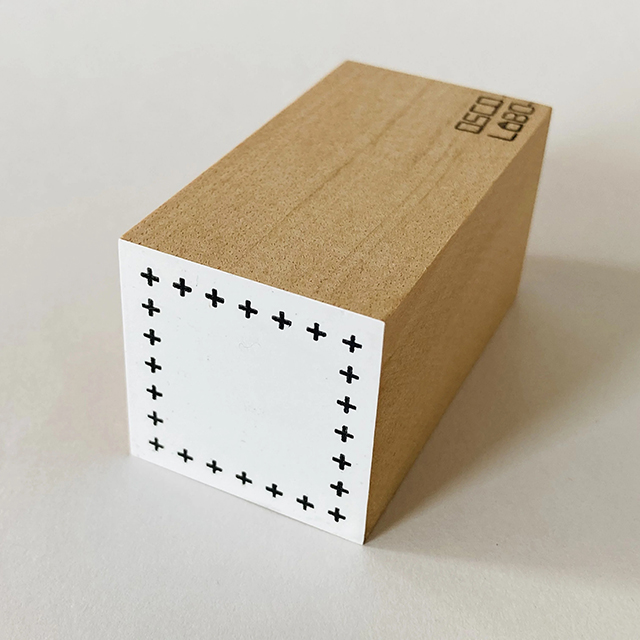 カタチ×モヨウスタンプ ワク四角 クロス｜モノづくりを楽しむ