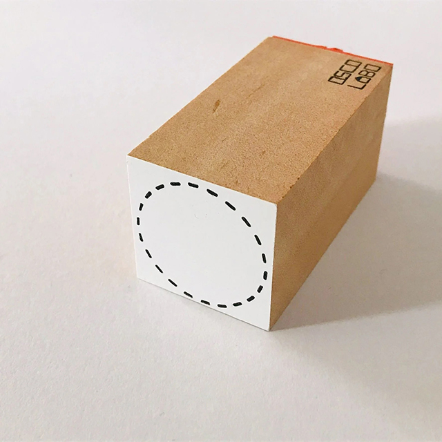 カタチ×モヨウスタンプ ワク丸 破線｜モノづくりを楽しむサイト